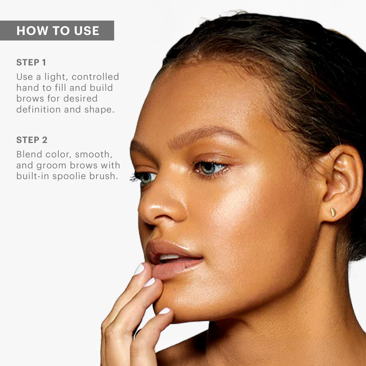 Glo Skin Beauty browliner label close-up highlighting mineral pigments and vitamins