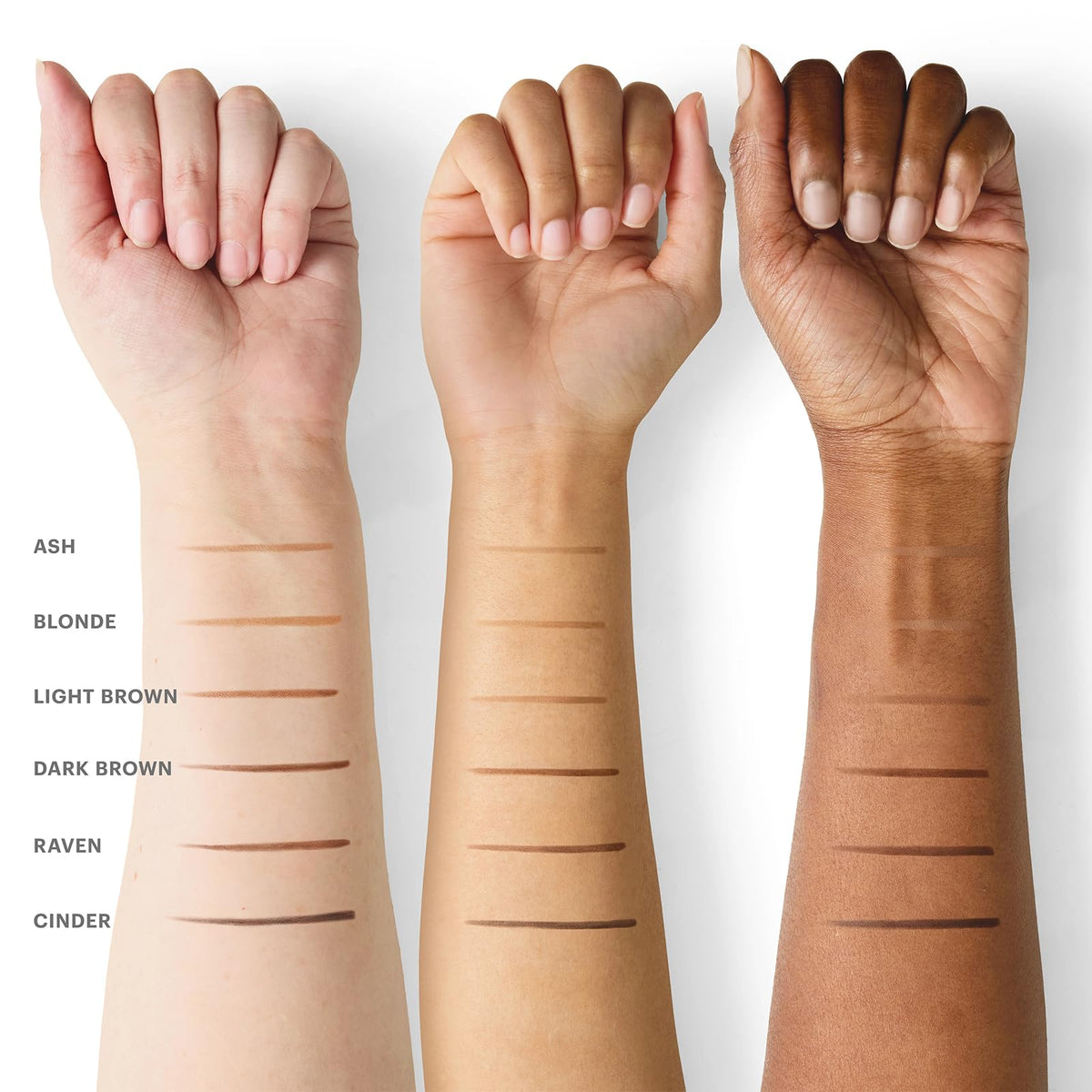 Glo Skin Beauty browliner next to a hand for scale and easy portability