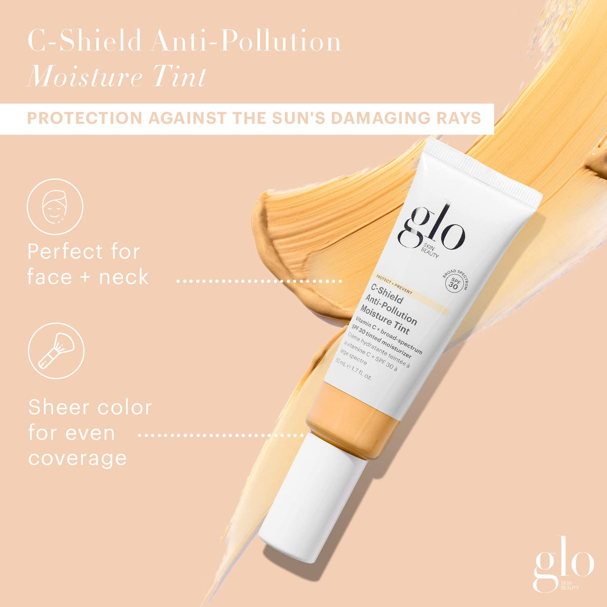 Glo Skin Beauty three swatches on hand showing light warm coverage