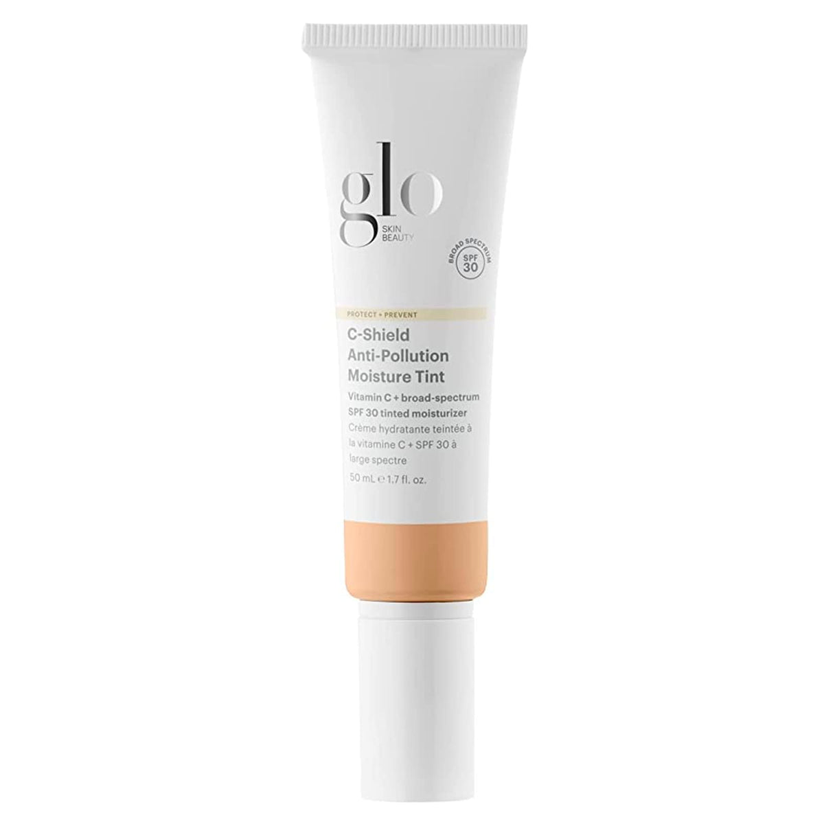 Glo Skin Beauty C-Shield front packaging showing clean sunscreen-makeup dual benefit