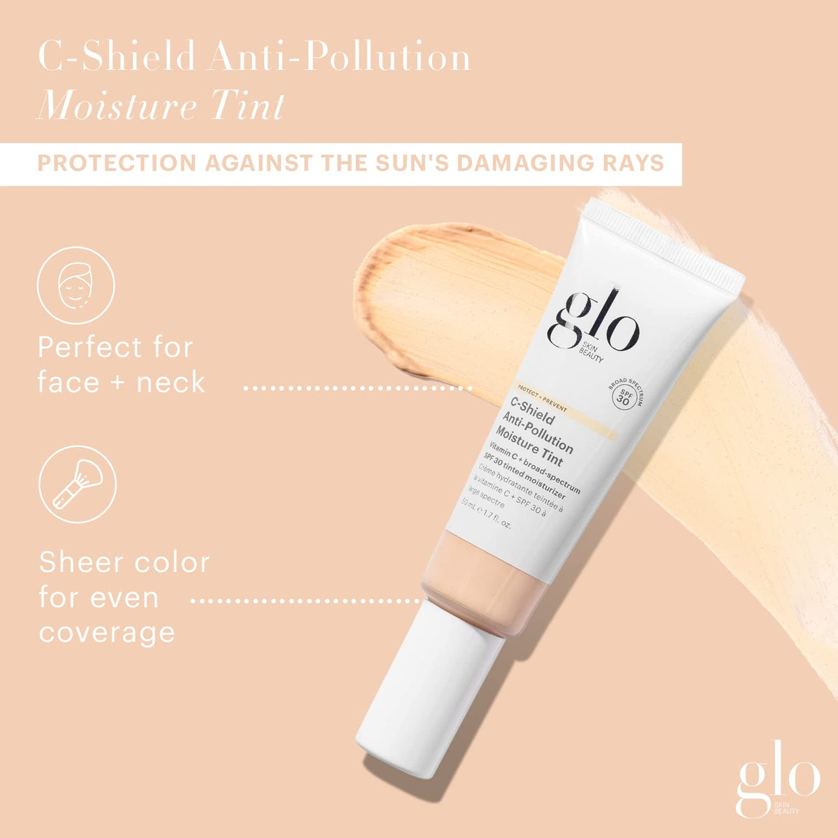 Glo Skin Beauty swatch of 1N Fair on forearm showing sheer, blendable coverage