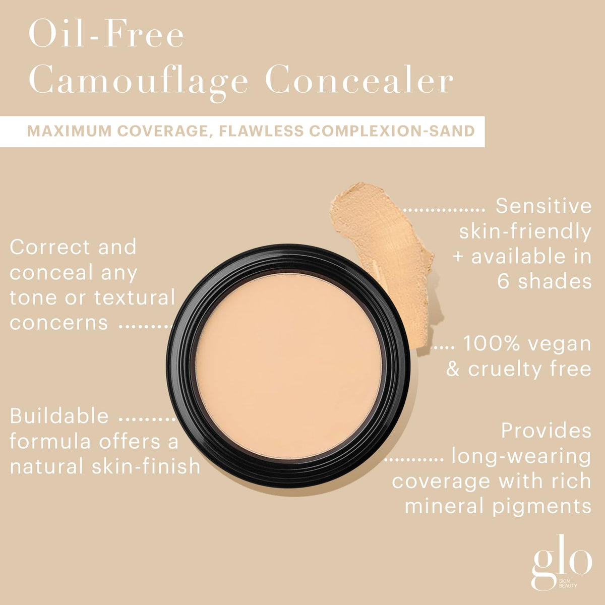 Glo Skin Beauty concealer open tube with product dispensed illustrating control and hygiene