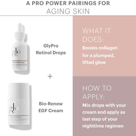 Glo Skin Beauty bottle beside moisturizer showing routine layering benefit