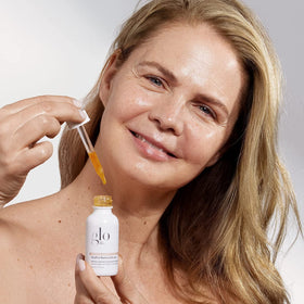 Glo Skin Beauty label close-up showing key actives for informed choice