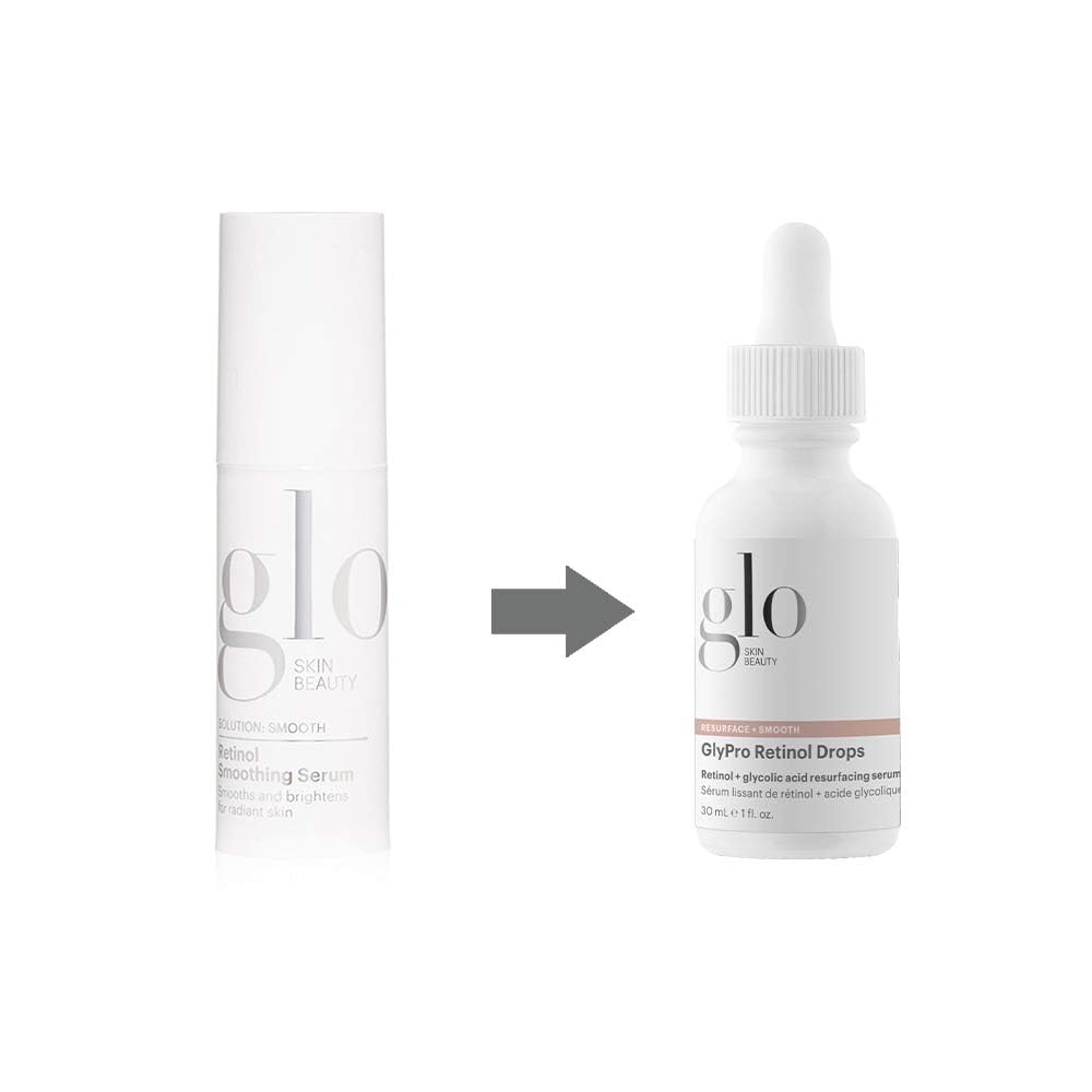 Glo Skin Beauty serum on vanity at night illustrating evening routine benefit