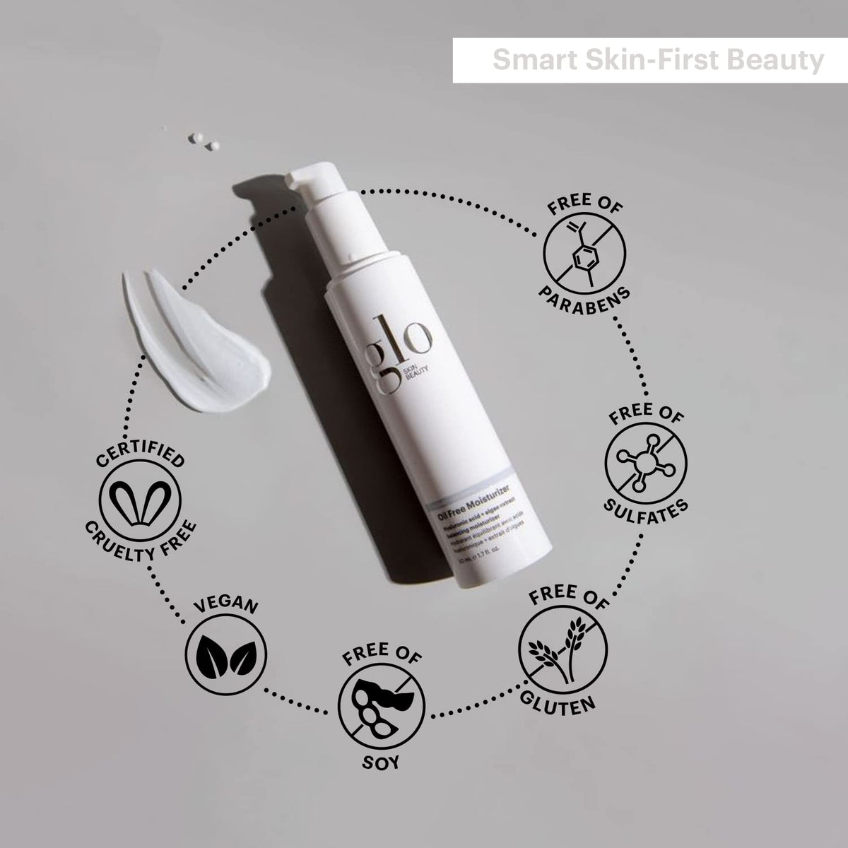 Glo Skin Beauty moisturizer held in hand shows travel-friendly size benefit