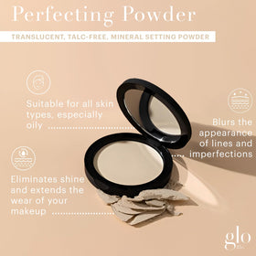 Glo Skin Beauty close-up of fine powder texture demonstrating smooth finish
