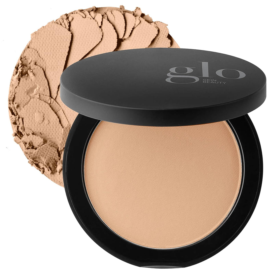 Glo Skin Beauty compact front view showing sleek packaging and portable design