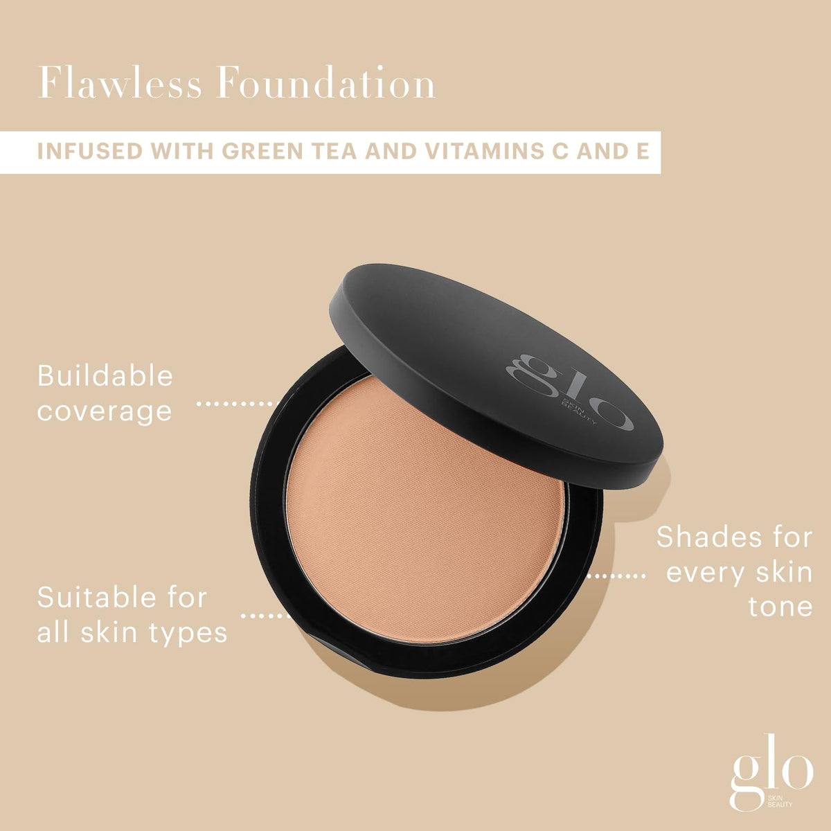Glo Skin Beauty close-up of finely milled pressed powder texture for smooth finish