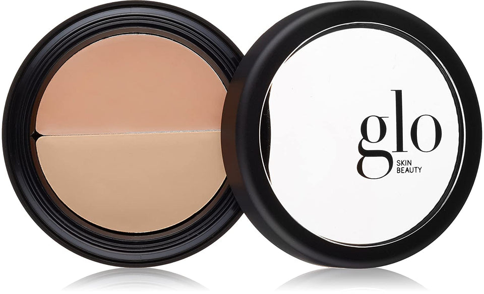 Glo Skin Beauty compact front view showing duo concealer shades for easy correction