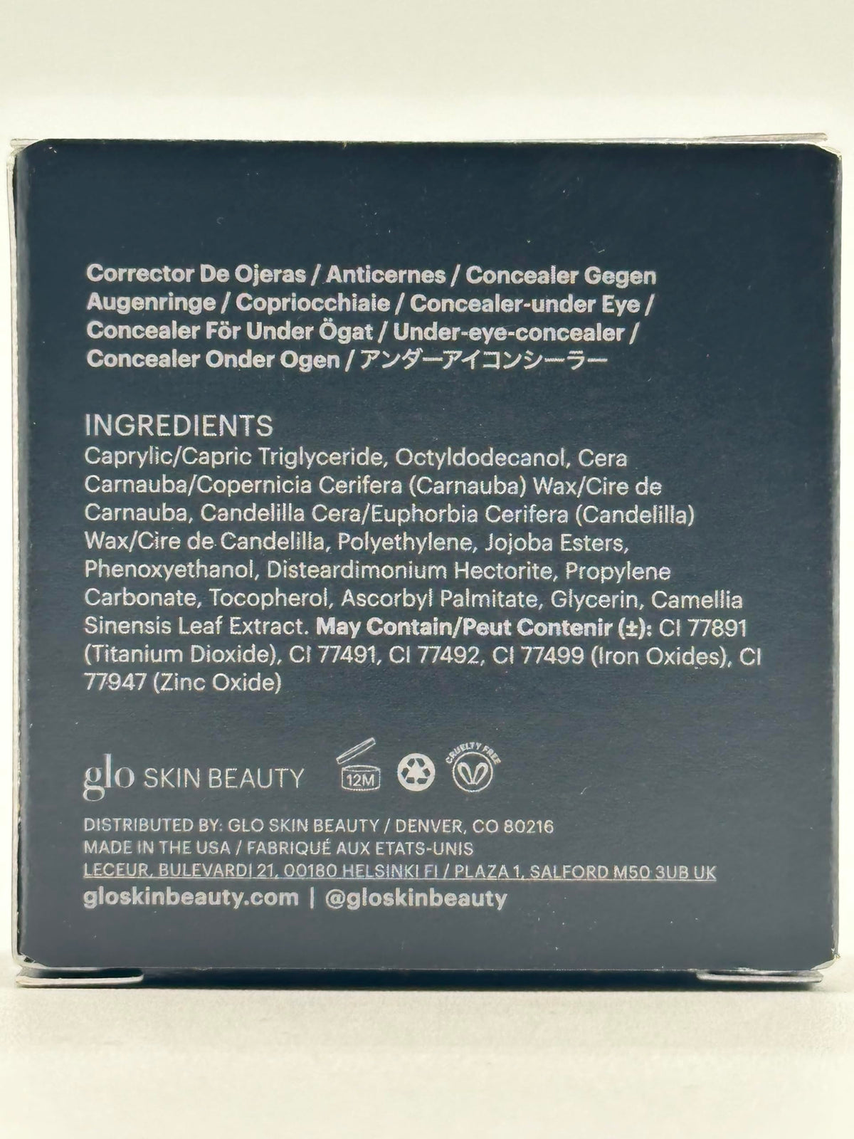 Glo Skin Beauty before and after under-eye showing concealment and natural brightening