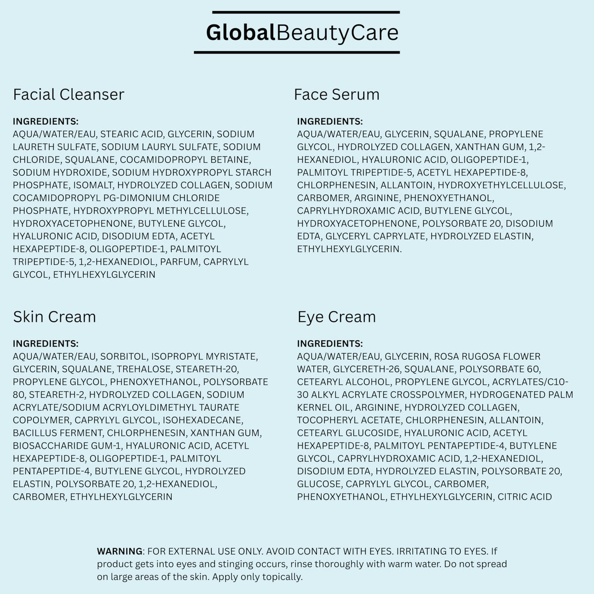 Global Beauty Care travel pouch holding products for on-the-go skin hydration
