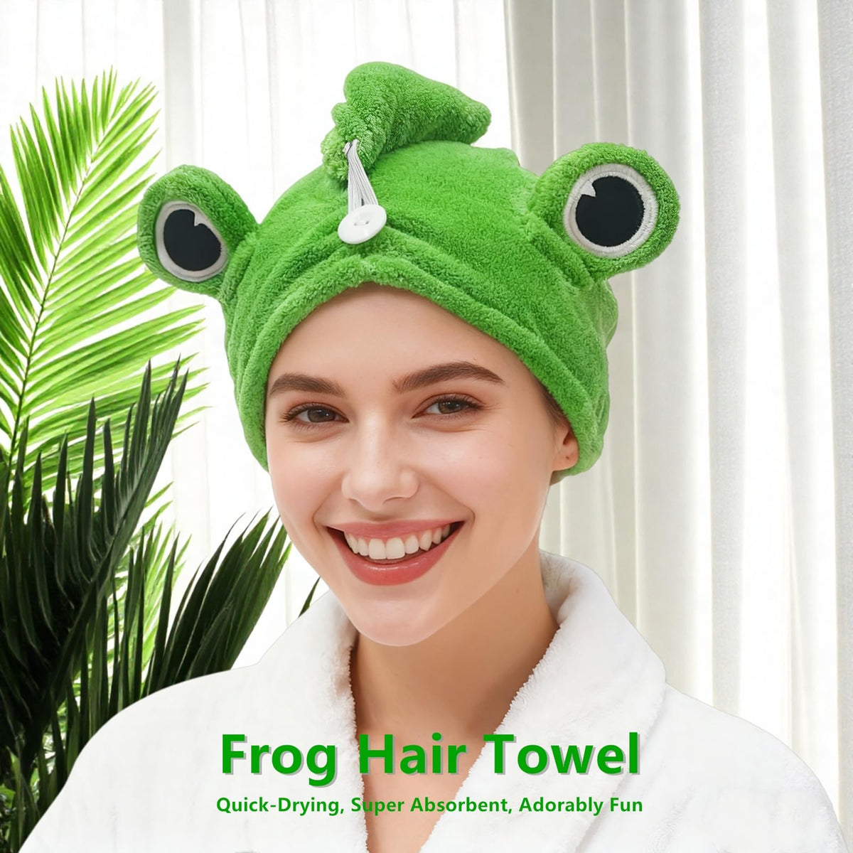 Globalnice frog turban styled as gift demonstrating cute present-ready option