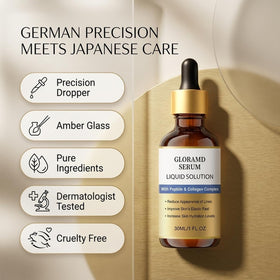 Gloramd being applied to face and neck, improving skin smoothness