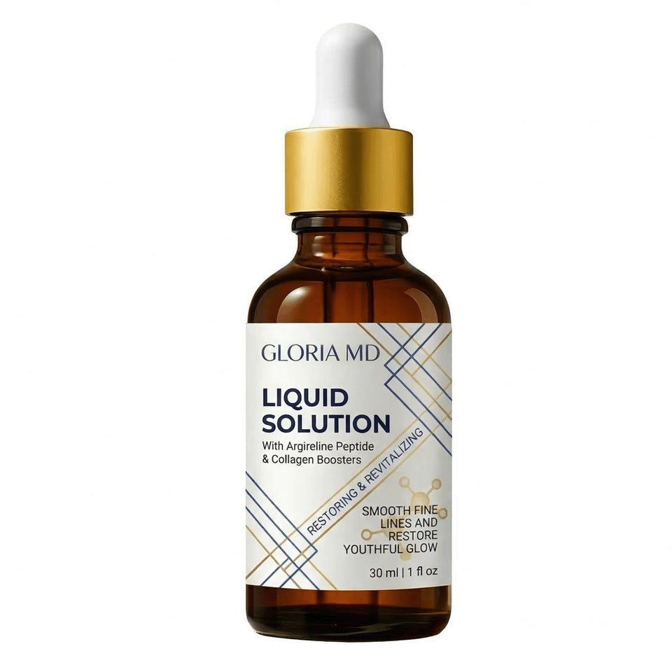 Gloria Md front packaging showing sleek bottle and branding for confidence