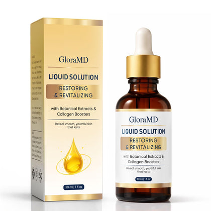 GLORAMD front packaging showing sleek bottle and branding for confidence