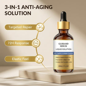 Gloramd in evening bathroom setting, restorative hydration before bed