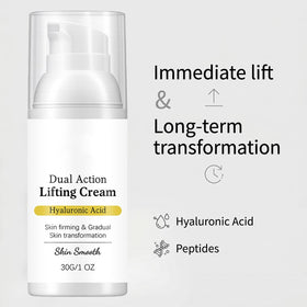 Gloramd Serum next to serum and sunscreen illustrating layering use