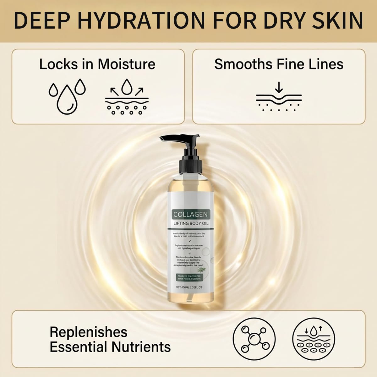 Gloramd Serum Divinvera pump close-up highlighting easy dispensing and control