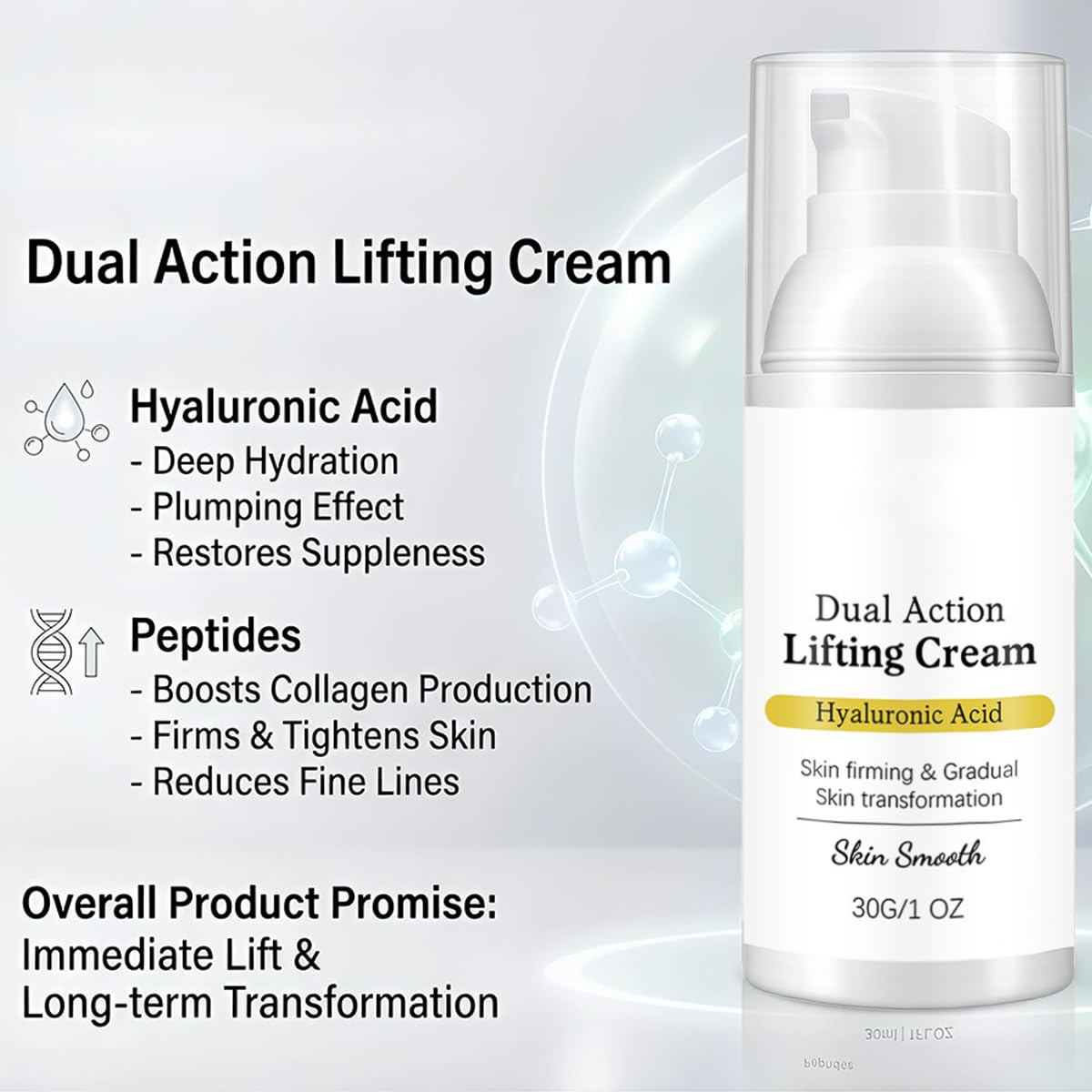 Gloramd Serum open jar texture demonstrating lightweight creamy hydration