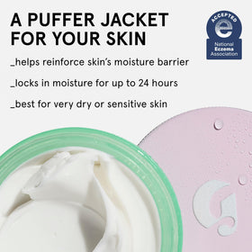 Glossier After Baume creamy texture close-up demonstrating rich hydration