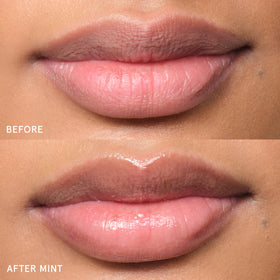 Glossier using Balm Dotcom on cuticles to show conditioning benefit