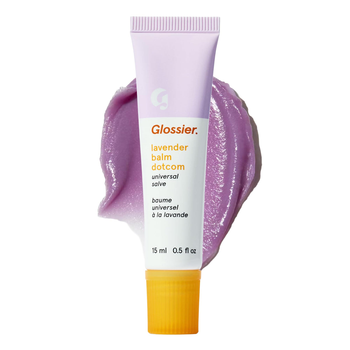 Glossier balm dotcom front tube showing compact travel-friendly design and hydration benefit