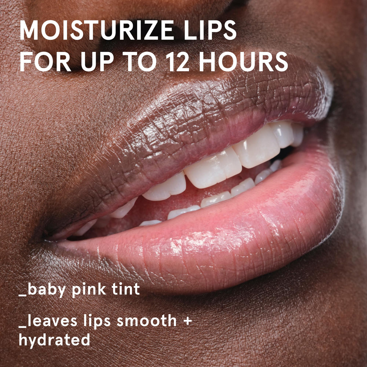 Glossier Balm Dotcom open tip close-up showing creamy texture and easy glide
