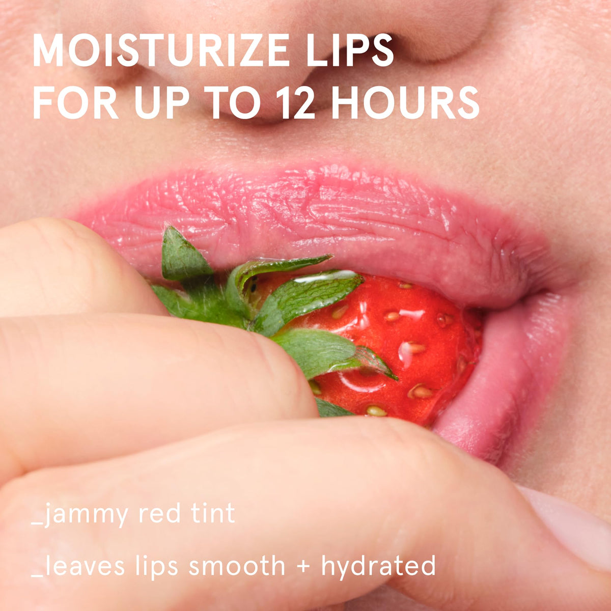 Glossier close-up of balm texture highlighting smooth, nourishing finish