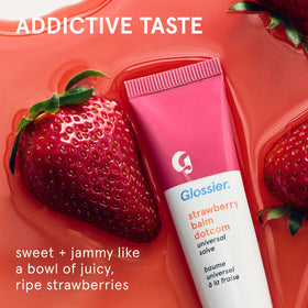 Glossier tube in hand showing true size for travel-friendly convenience