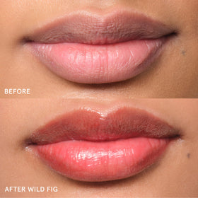 Glossier Balm Dotcom tube beside a coin showing 15ml travel-friendly size