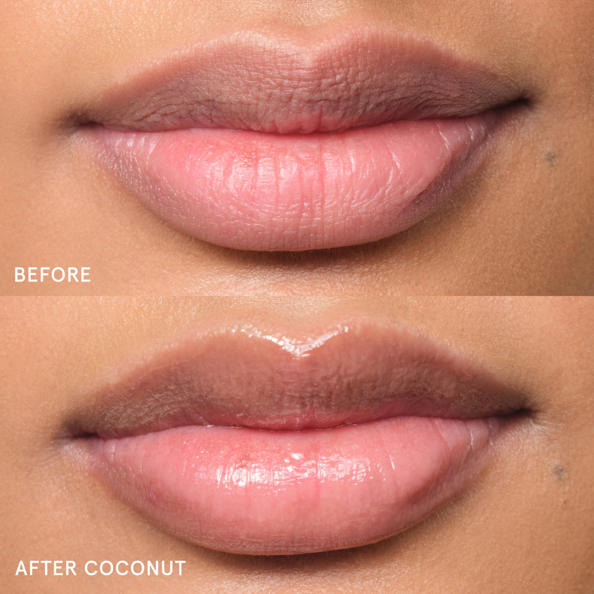 Glossier Balm Dotcom tube held in hand to show compact travel size