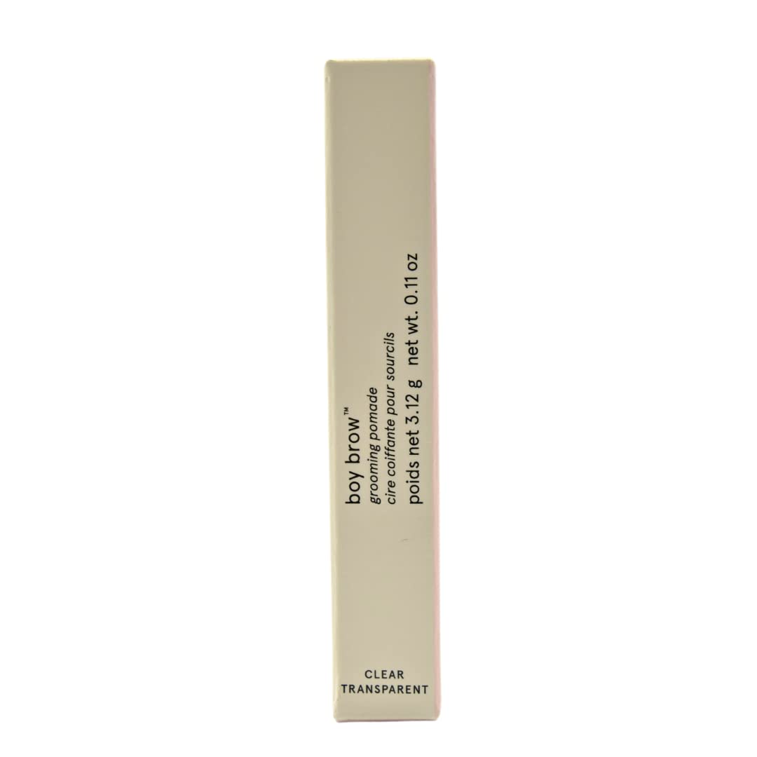 Glossier Boy Brow tapered brush close-up coating fine brow hairs for precise application benefit