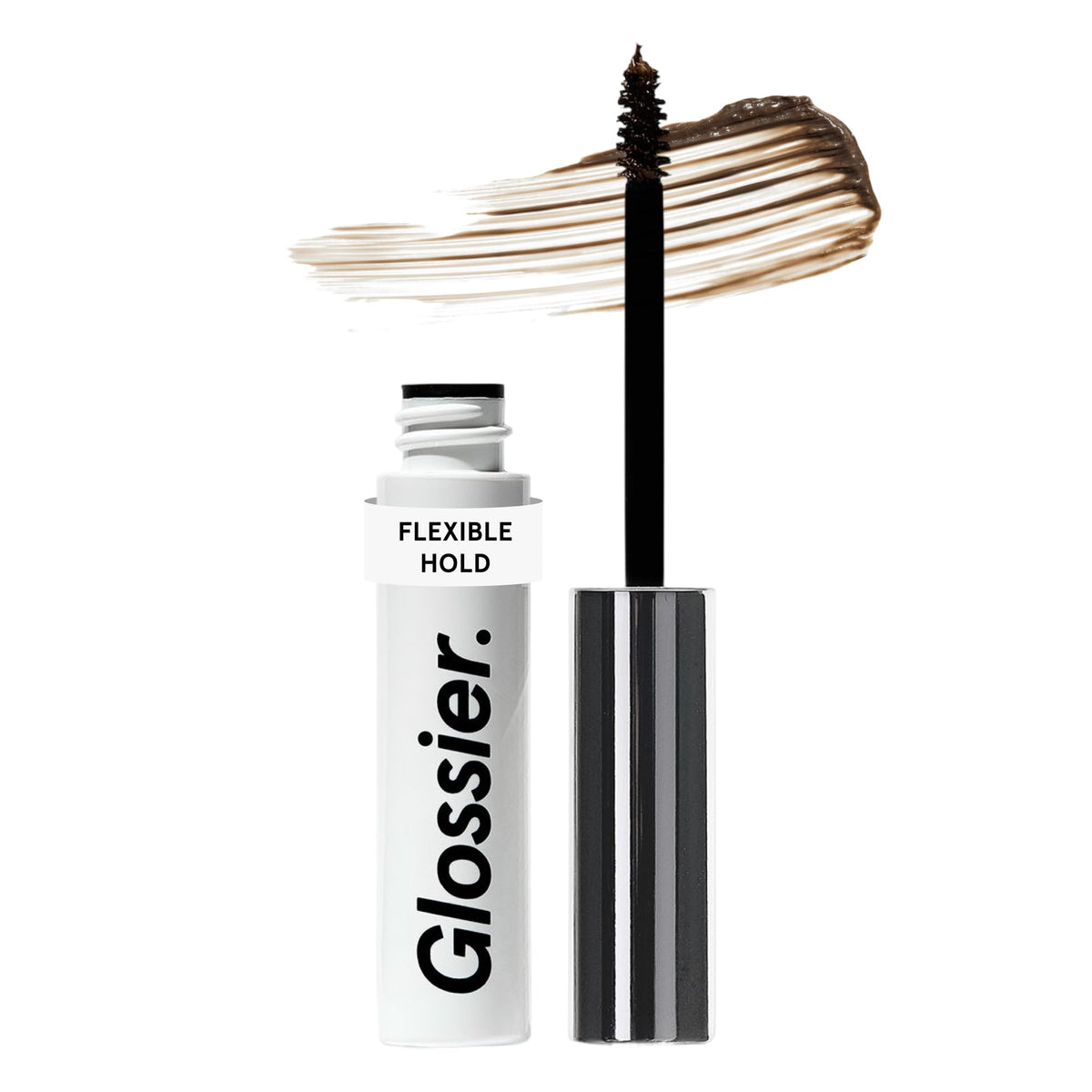 Glossier Boy Brow front packaging showing product and shade benefits