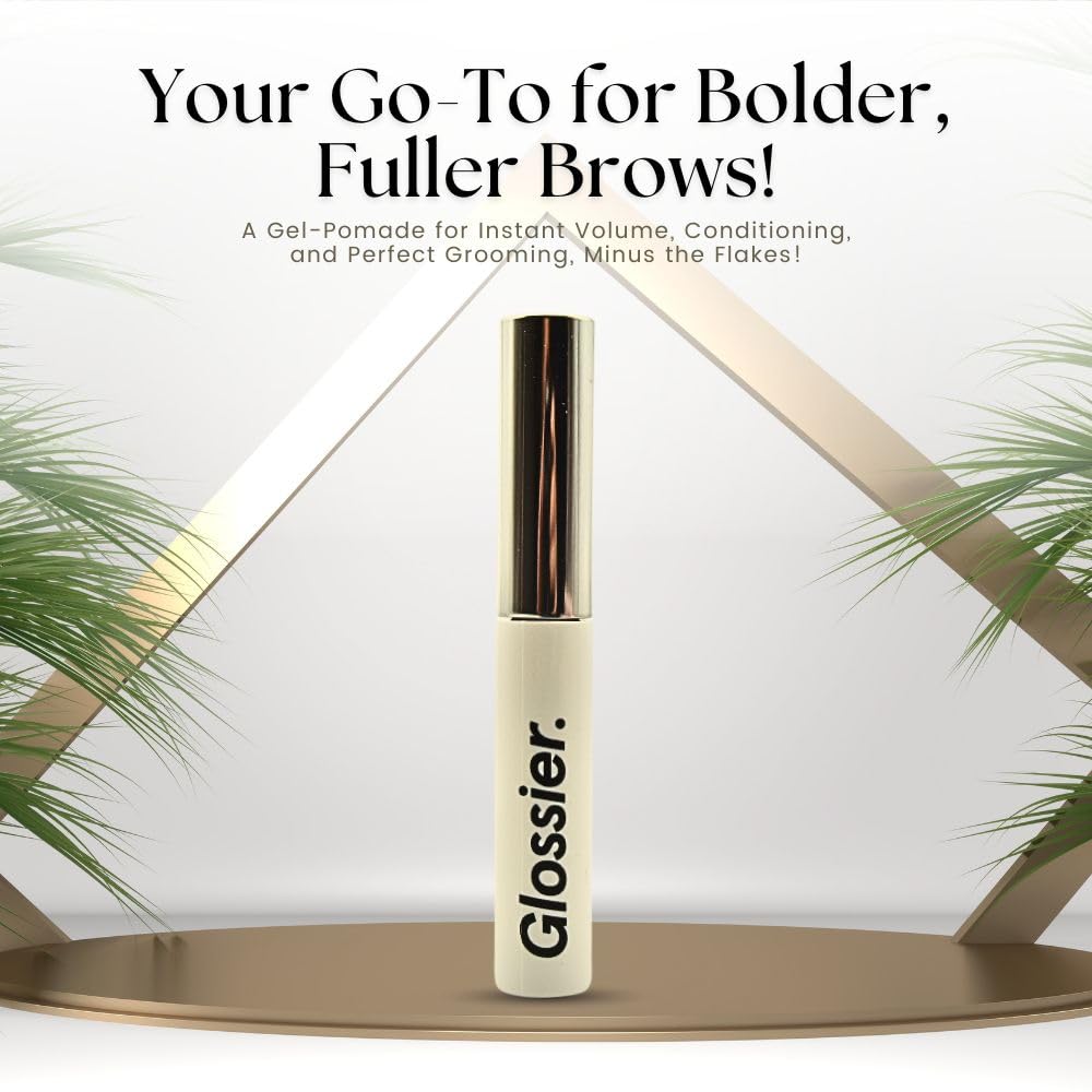Glossier Boy Brow open spoolie and gel‑pomade texture for easy application