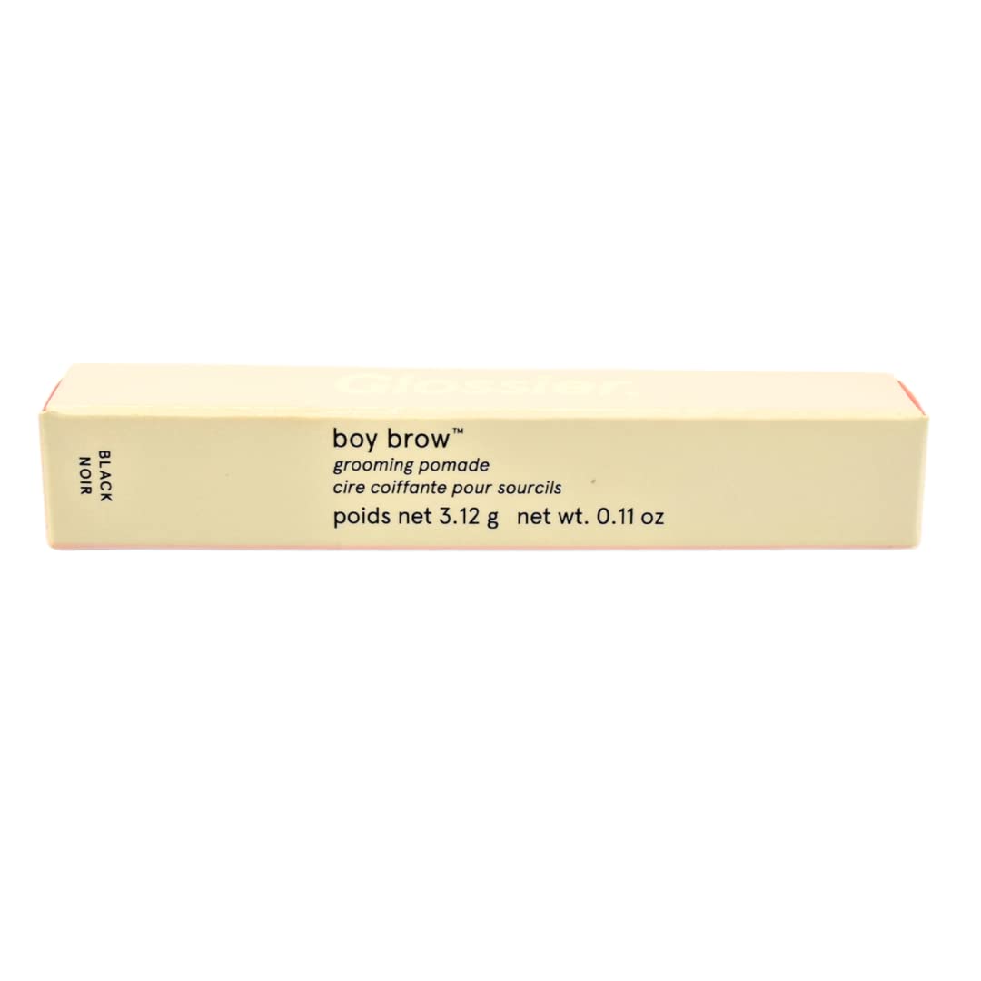 Glossier Boy Brow next to credit card for scale and larger size benefit