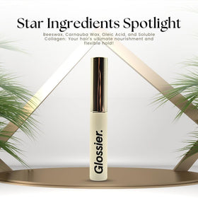Glossier Boy Brow brown swatch stroke showing coverage and natural finish