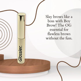 Glossier Boy Brow creamy texture close-up showing smooth conditioning finish