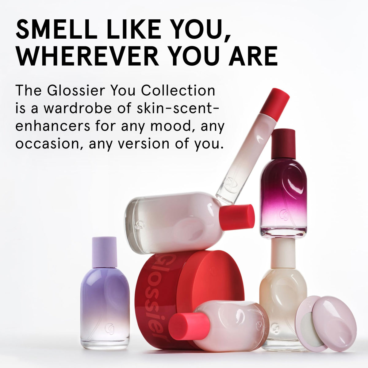 Glossier jar cap and label detail emphasizing brand and product clarity