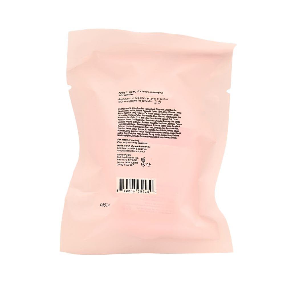 Glossier cream texture closeup highlighting meadowfoam oil for smooth hydration