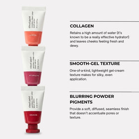 Glossier arm swatches of Crimson Glisten Afterglow showing color payoff