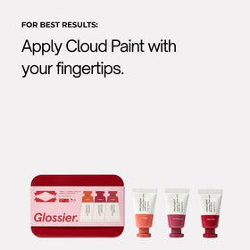 Glossier tin inside a travel makeup bag illustrating portability and storage