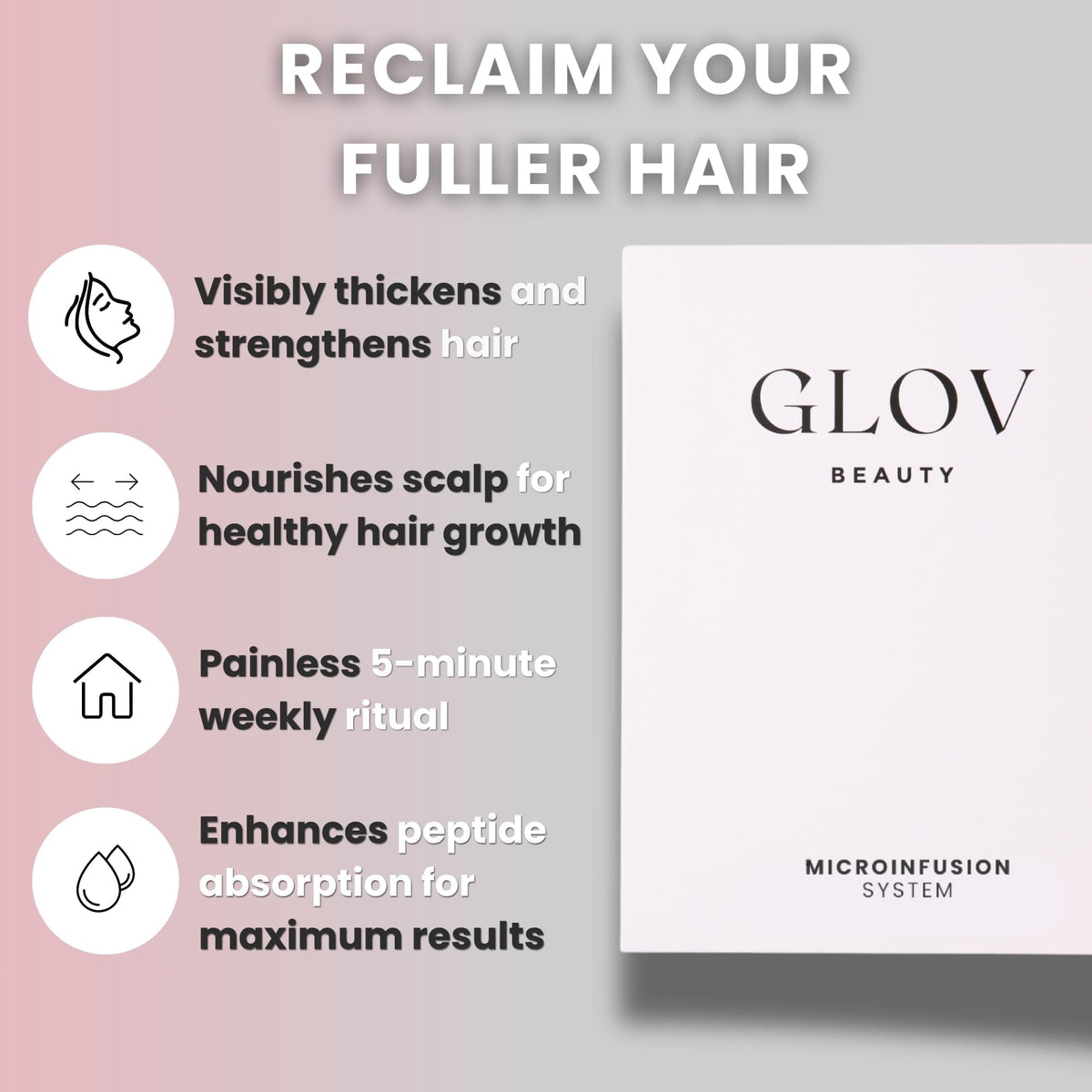 Glov Beauty applicator filled with serum ready to infuse for even uptake