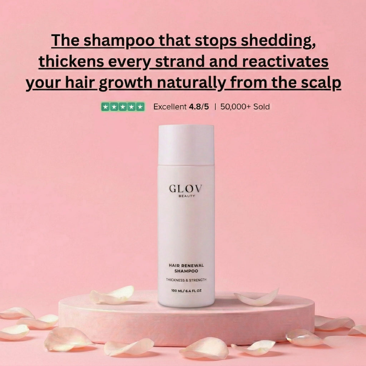 Glov Beauty before and after hair showing improved manageability