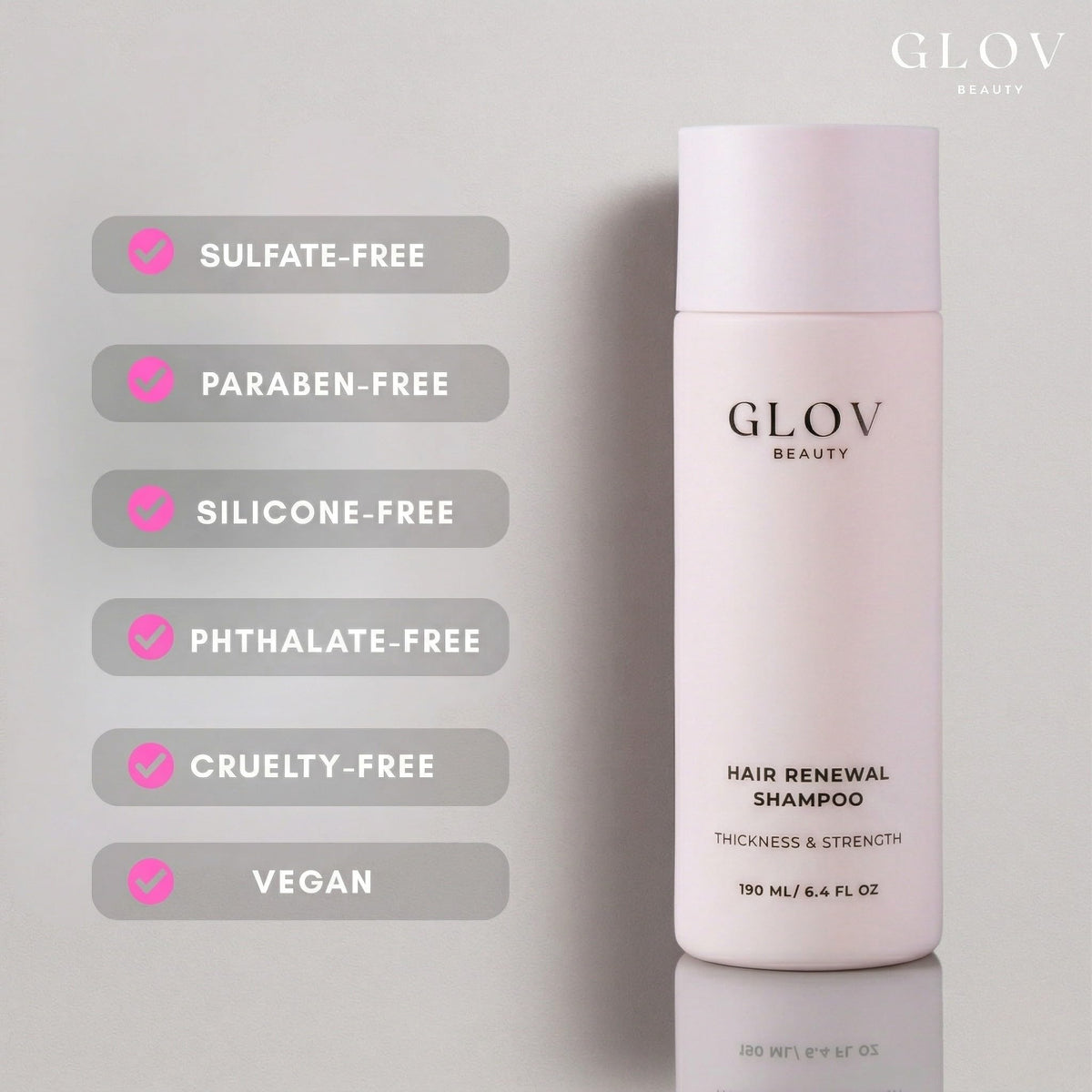 Glov Beauty gentle foam texture close-up showing soft lather