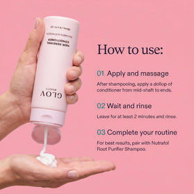 Glov Beauty applied to mid-length hair demonstrating smoother styling benefit