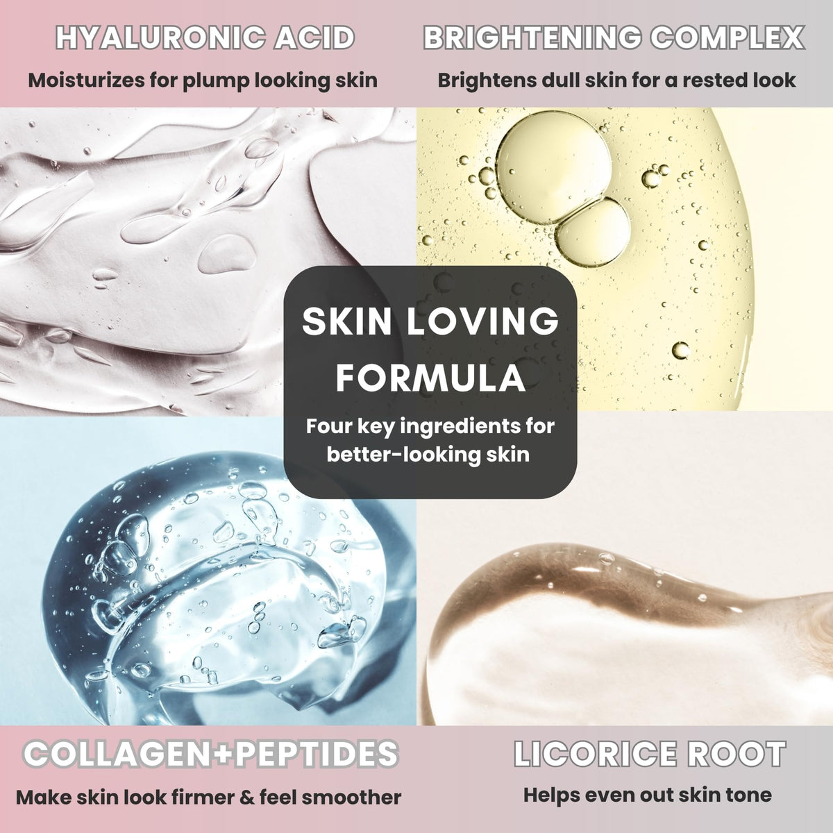 Glov Beauty texture serum drop closeup showing lightweight fast-absorbing formula