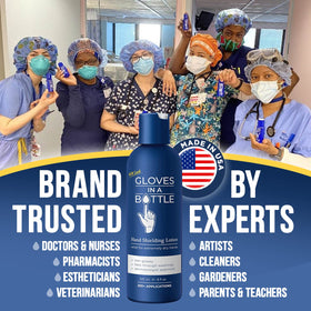 Gloves In A Bottle before and after hands illustrating improved softness