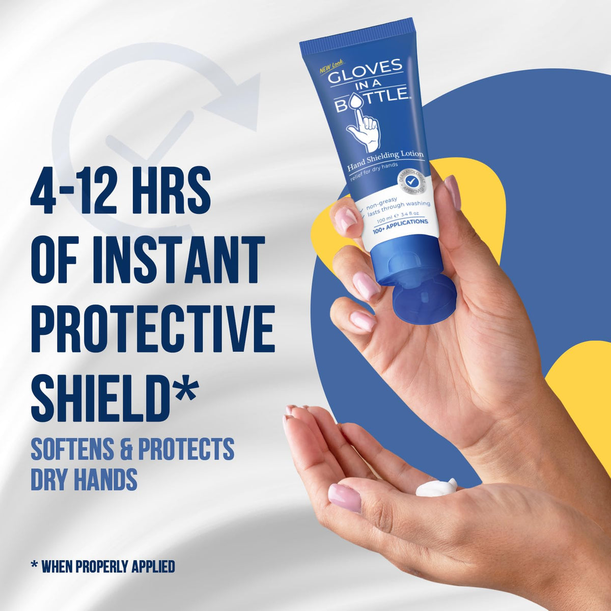 Gloves In A Bottle bottle cap and pump detail indicating easy, controlled dispensing