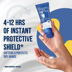 Gloves In A Bottle bottle cap and pump detail indicating easy, controlled dispensing